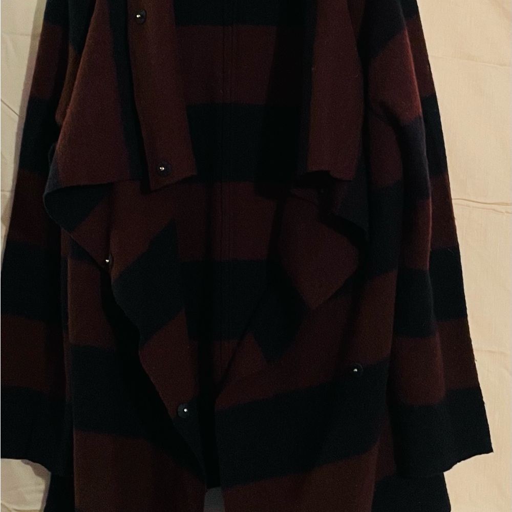 Cynthia Rowley Burgundy and Black Knit sweater